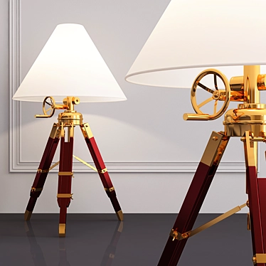 ImperiumLoft Telescopo Table Lamp: Elegant Loft Style Illumination 3D model image 1 