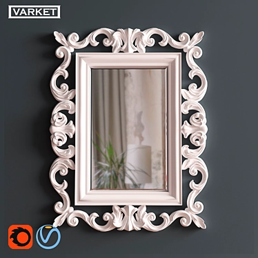Riflesso Wall Mirror - Elegant and Stylish 3D model image 1 