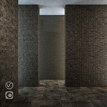 Italon Genesis Mercury Brown: Mosaic and Tile Collection 3D model image 1 
