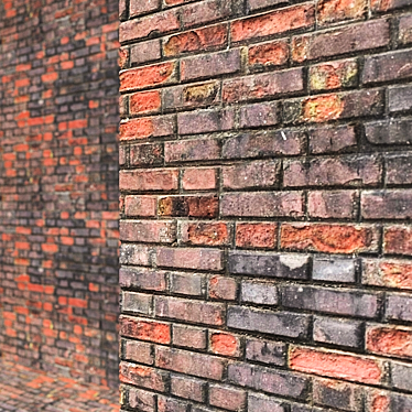 Antique Brick Wall 3D model image 1 