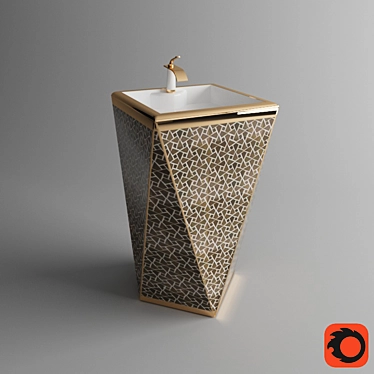 Modern Wash Stand - Sleek, Stylish, Functional 3D model image 1 