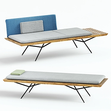 Manutti San_Bench: Sleek Outdoor Seating 3D model image 1 