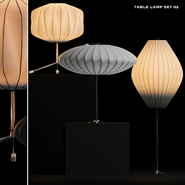 Versatile 3ds Max Table Lamp Set 3D model image 1 