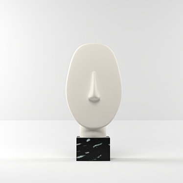 Corona Sculpted Face: Exquisite Art 3D model image 1 