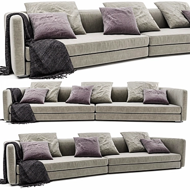 Elegant Minotti Granville Sofa Set 3D model image 1 