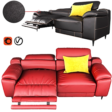 Sofalogy 2: Luxury Leather Sofa 3D model image 1 