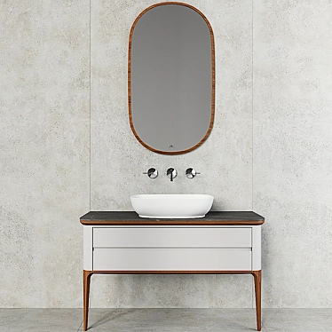 NOKEN LIGNAGE Console Basin Set 3D model image 1 