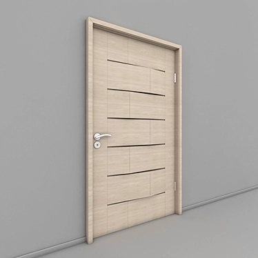 Solid wood door, timeless elegance 3D model image 1 