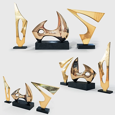 Denis Mitchell Sculpture Set: Selena, Angove, Nansalsa 3D model image 1 