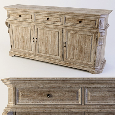 Elegant Bernhardt Campania Buffet 3D model image 1 