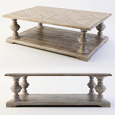 Bernhardt Campania Coffee Table: Elegant Design, High-Quality Craftsmanship 3D model image 1 