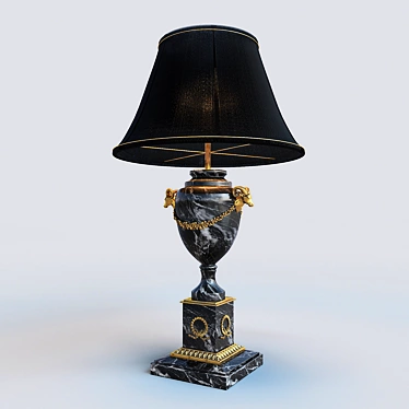 Elegant Ram Head Table Lamp 3D model image 1 