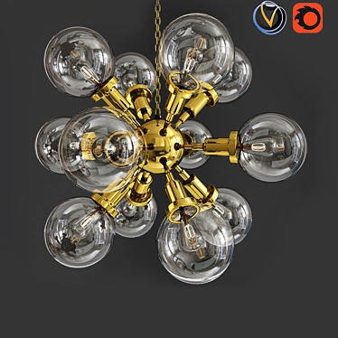 Elegant Ludlow Chandelier - Versatile Lighting Solution 3D model image 1 