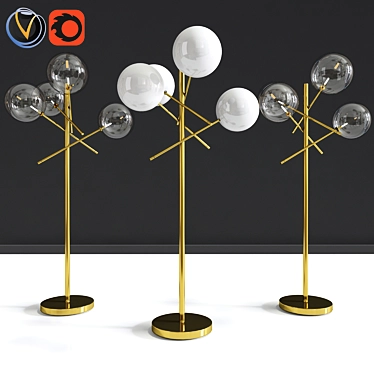 Bolle Gallotti Floor Lamp 3D model image 1 