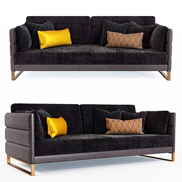 Contemporary Comfort: Smania Caesar Sofa 3D model image 1 