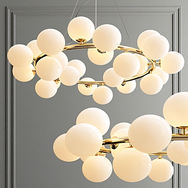 Mimosa Round Pendant: Exquisite Illumination 3D model image 1 