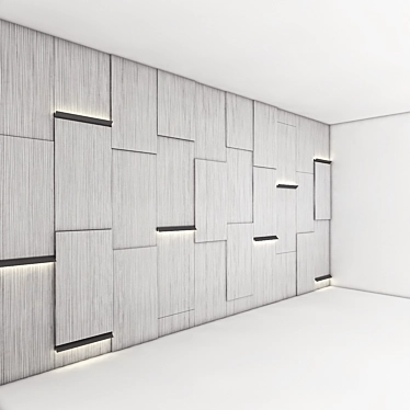 Elegant Glow: Modern Wall Decor 3D model image 1 