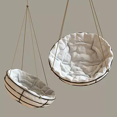 Cloud Lock Papasan: Suspended Chair Swing 3D model image 1 