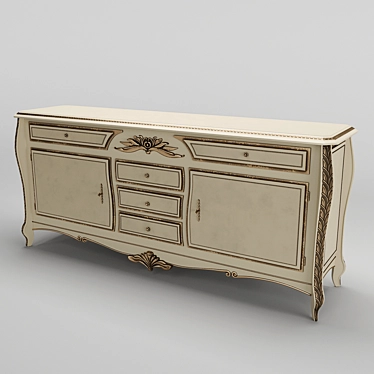 Elegant Pregno Savoy Sideboard 3D model image 1 