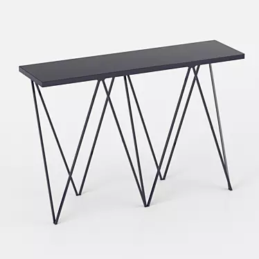 Elegant Giraffe Steel Console 3D model image 1 