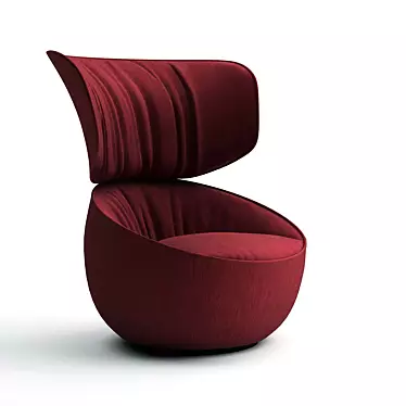 Contemporary Wingback Armchair: Moooi Hana 3D model image 1 