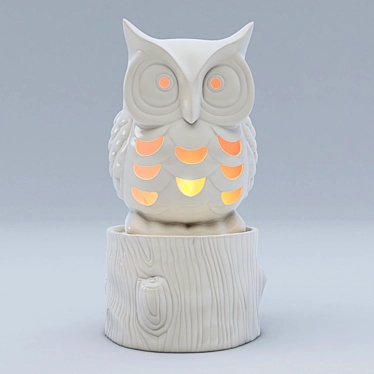 Luminous Owl Tea Light Holder 3D model image 1 