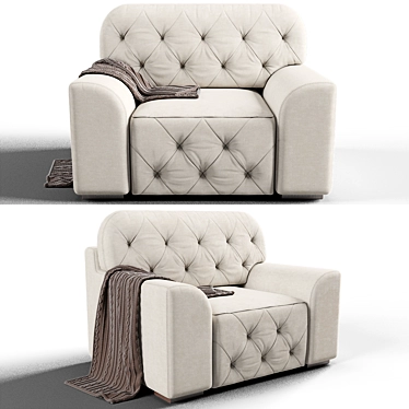 Elegant Vegas Latte Armchair 3D model image 1 