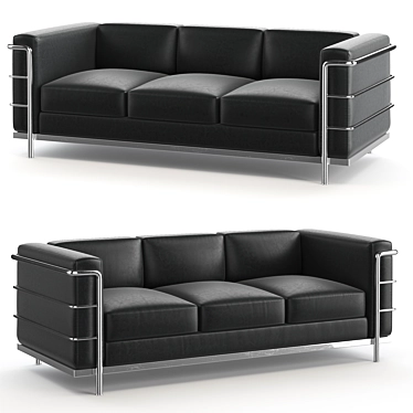 Zuo Fortress Sofa: Modern Comfort 3D model image 1 