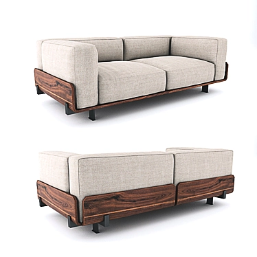 Positano Curved Sofa 3D model image 1 