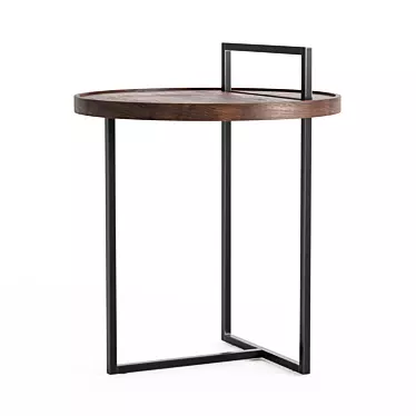 Akin Steel Table: Elegant and Minimal 3D model image 1 