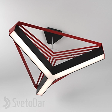 Versatile Triple-Segmented Pendant Light 3D model image 1 