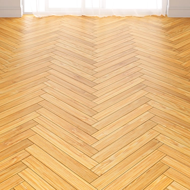 Bamboo Parquet Flooring: Laquer, Chevron, Herringbone 3D model image 1 