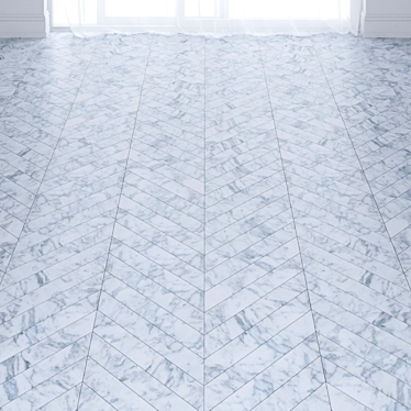 Elegant Light Gray Marble Tiles 3D model image 1 