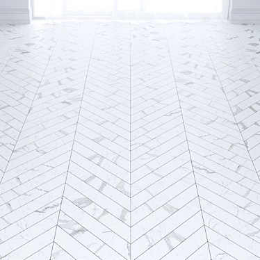 Elegant White Statuario Marble Tiles 3D model image 1 