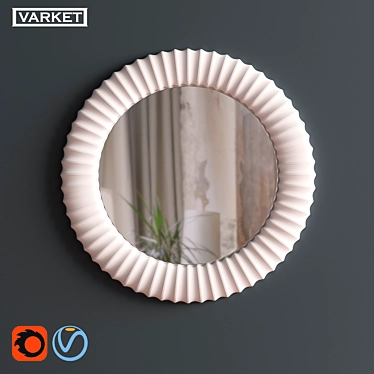 Varket Charm Mirror: Elegant and Stylish 3D model image 1 