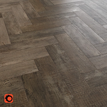 Grusha Wood Tile: Textured Brown Floor Option 3D model image 1 