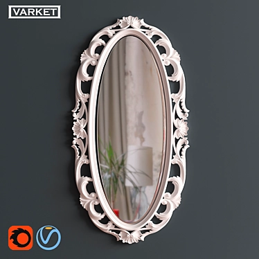 Contea Frameless Vanity Mirror - Elegant and Modern 3D model image 1 
