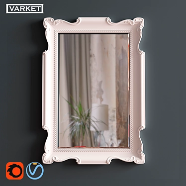 Fascino Mirror: Elegant and Stylish 3D model image 1 