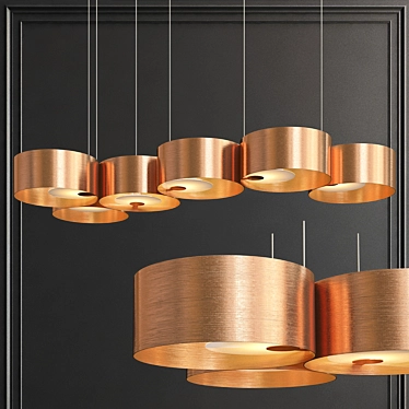 Elegant Beam Chandelier 3D model image 1 