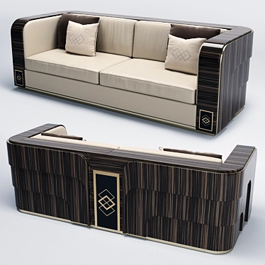 Russian-inspired Pregno Riverside Sofa 3D model image 1 
