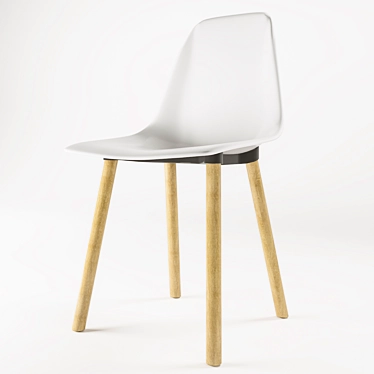Modern Canndale Dining Chair: Elegant Design & Solid Beechwood Legs 3D model image 1 