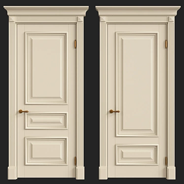 Elegant Classic Interior Doors 3D model image 1 