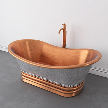 Luxurious Copper Bathtub 3D model image 1 