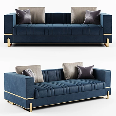 Elegant Essence 2-Seater Sofa 3D model image 1 