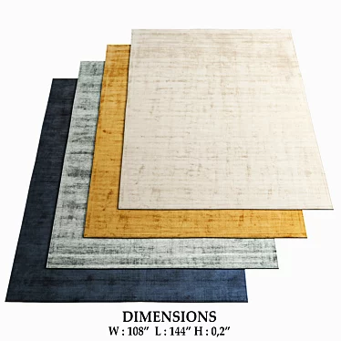 Elegant Echo Rugs: Sable, Or, Sauge, Abysse 3D model image 1 