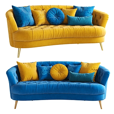 The Jean Mixi Sofa: Ultimate Comfort and Style 3D model image 1 