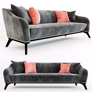 Elegant Saboteur Sofa: Luxury at its Finest 3D model image 1 