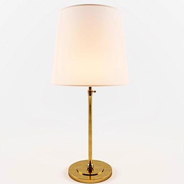 Antique Brass Bryant Table Lamp 3D model image 1 