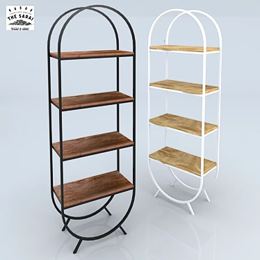 Circular Plywood Rack | Stylish Loft Design 3D model image 1 