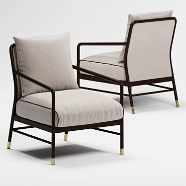 Elegant Rover Lounge Chair 3D model image 1 